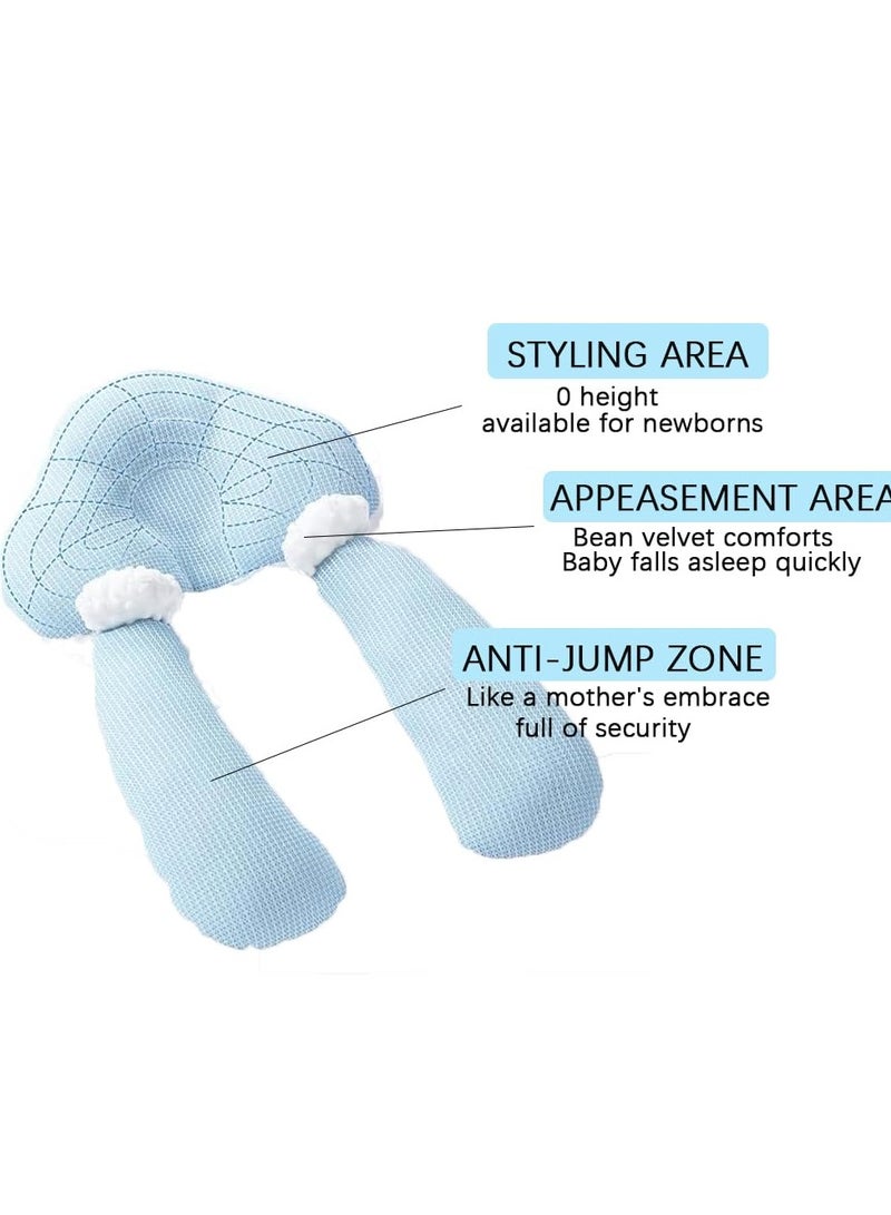 KYD Baby Head Shaping Pillow, Soft and Breathable Baby Anti-Startle Pillow for Sleeping, Adjustable Correcting Baby Head Deviation Pillow, Detachable for Winter And Summer Dual-Use,for 0-36 Months Infant - Image 3