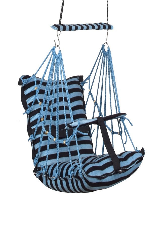 Windson Craft® Cotton Swing Chair for Kids Baby's Children Folding and Washable 1-5 Years with Safety Belt/Home, Garden Jhula for Babies |Swing for Kids| Cradle | (Blue) - Image 1