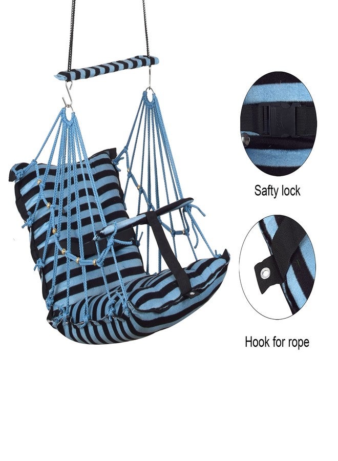 Windson Craft® Cotton Swing Chair for Kids Baby's Children Folding and Washable 1-5 Years with Safety Belt/Home, Garden Jhula for Babies |Swing for Kids| Cradle | (Blue) - Image 4