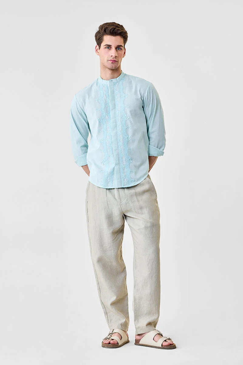 SNITCH Luxe Embroidered Sheer Shirt