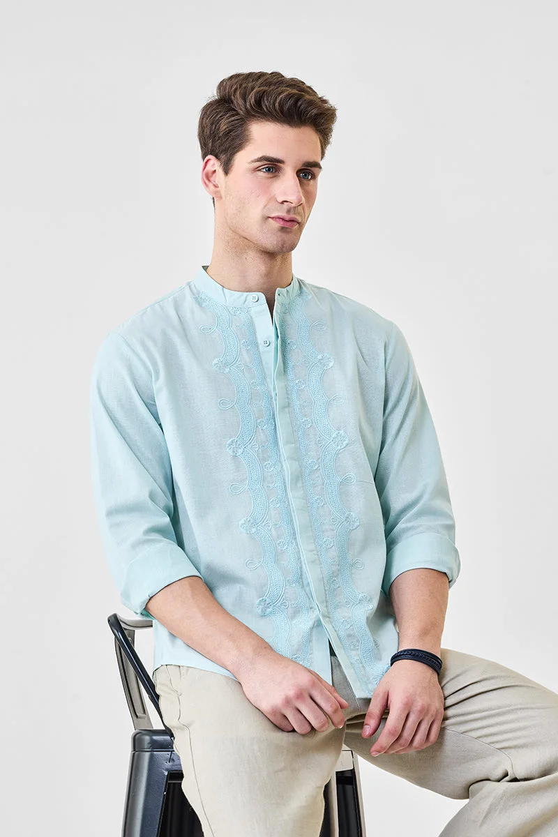 SNITCH Luxe Embroidered Sheer Shirt