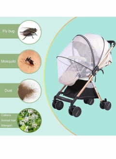 KASTWAVE Universal Mosquito Net for Pushchair, Pram Insect Nets, Carrycot Net, Baby Stroller Net Two-Way Zip Washable Fly Net Ideal Protection from Wasps and Mosquitoes  - Image 4