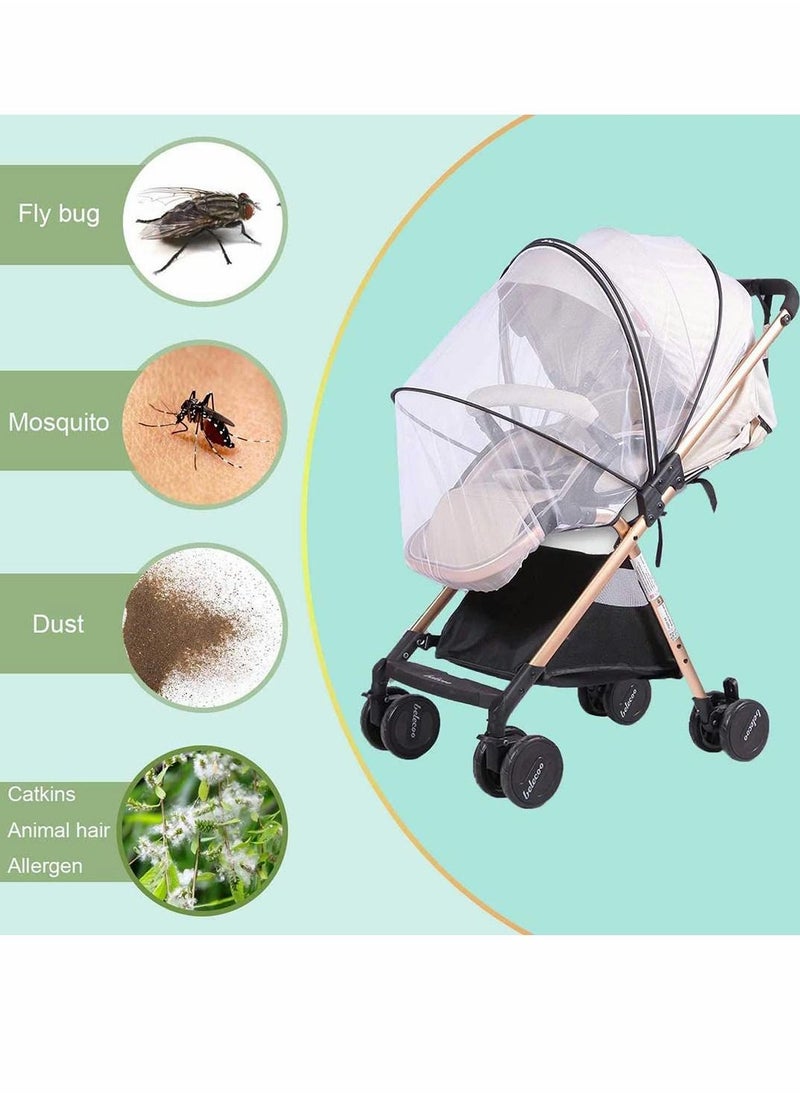 KASTWAVE - Universal Mosquito Net for Pushchair, Pram Insect Nets, Carrycot Net, Baby Stroller Net Two-Way Zip Washable Fly Net Ideal Protection from Wasps and Mosquitoes - Image 1