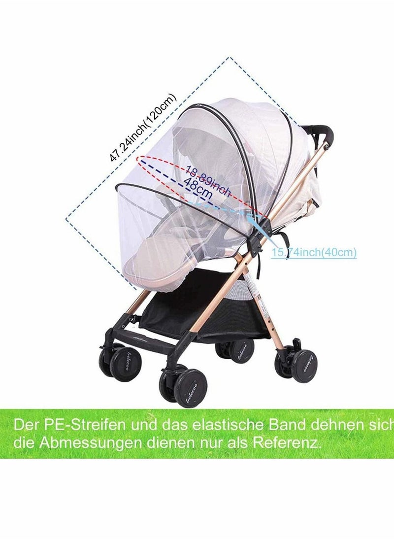 KASTWAVE - Universal Mosquito Net for Pushchair, Pram Insect Nets, Carrycot Net, Baby Stroller Net Two-Way Zip Washable Fly Net Ideal Protection from Wasps and Mosquitoes - Image 1