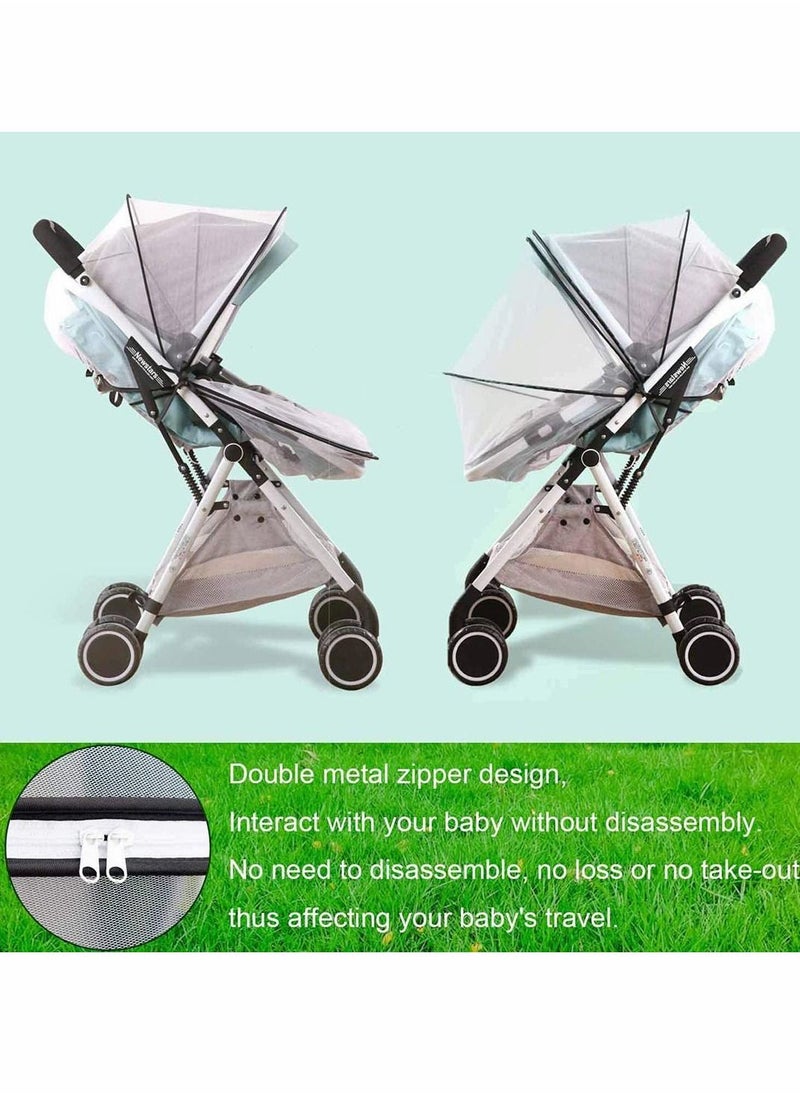 KASTWAVE - Universal Mosquito Net for Pushchair, Pram Insect Nets, Carrycot Net, Baby Stroller Net Two-Way Zip Washable Fly Net Ideal Protection from Wasps and Mosquitoes - Image 1