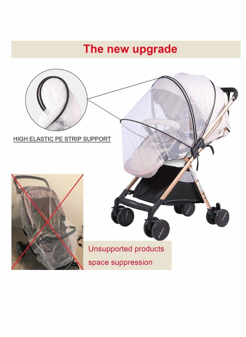 KASTWAVE - Universal Mosquito Net for Pushchair, Pram Insect Nets, Carrycot Net, Baby Stroller Net Two-Way Zip Washable Fly Net Ideal Protection from Wasps and Mosquitoes - Image 1