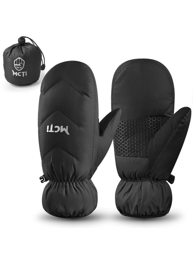 MCTi Women's Goose Down Mittens Waterproof Touch Screen Packable Ultra Light Snow Mitts - Image 1