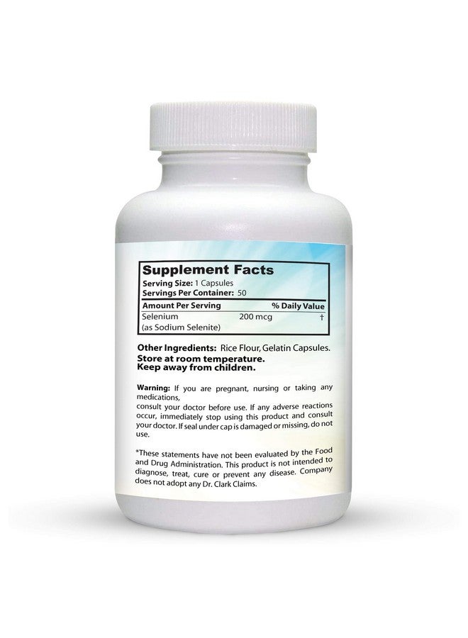 Dr Clark Store Dr. Clark Selenium Supplement 200 Mcg - Dietary Capsules with Essential Mineral - Improves Thyroid Function, Immune Support - 50 Capsules - Image 4