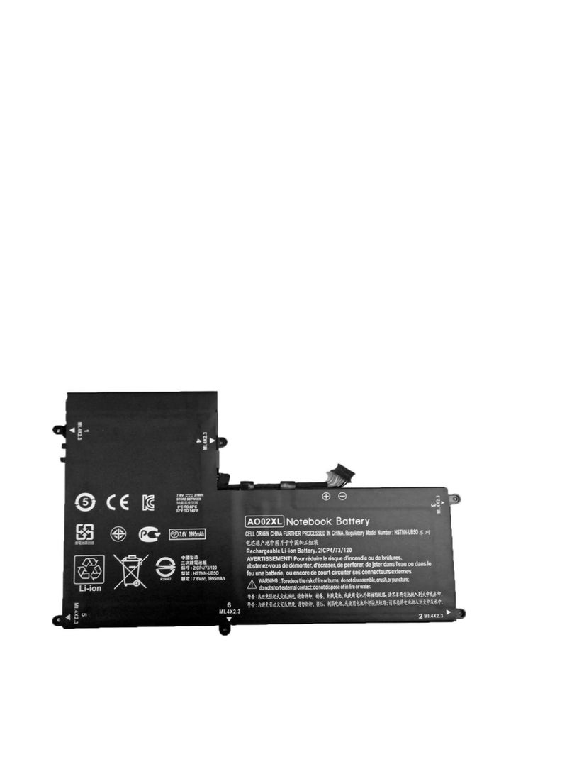 Terabyte AO02XL Laptop Battery for HP ElitePad 1000 ElitePad 1000 G2 AO02030XL HSTNN-IB5Q HSTNN-UB5O HSTNN-IB5O HSTNN-LB5O HSTNN-LB50 728250-1C1 728250-121 728250-421 728558-005 HP011302-PLP12G01 3995mAh/31Wh - Image 1