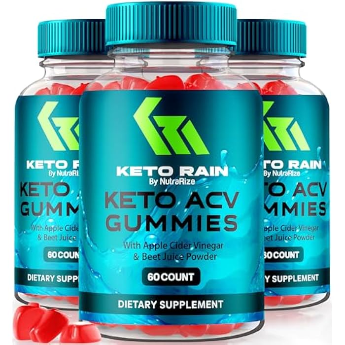 NutraRize (3 Pack) Keto Rain ACV Gummies for Weight Loss, Official KetoRain Keto+ACV Gummy, All-Natural Apple Cider Vinegar for Digestion Support, Premium and Easy to Chew Gomitas (180 Gummies) - Image 1