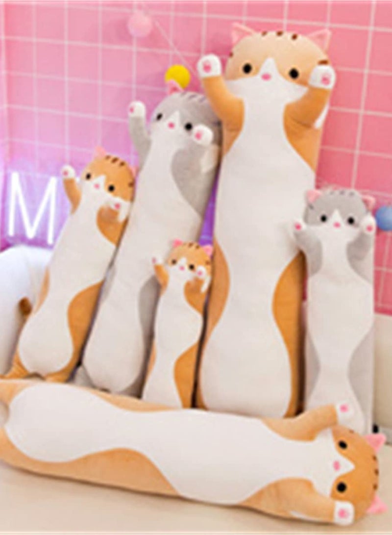 Long Cat Plush Body Pillow Kawaii Cat Stuffed Toy, Cute Soft Plush Animal Doll, Plushies Decorations for Video Game Fans, Kitten Plush Throw Pillow Doll Gift for Girlfriend & Kid  - Image 3
