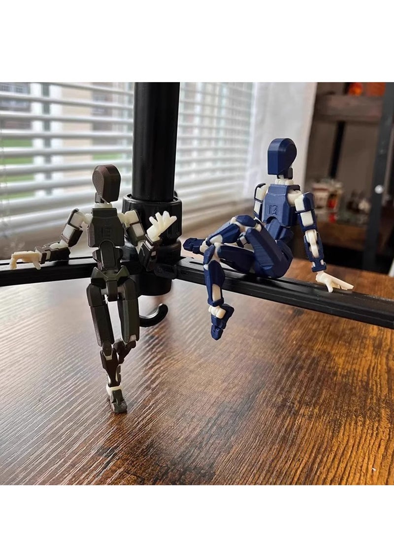 Furtey - Titan 13 Action Figure , Action Figure 3D Printed Multi-Jointed Movable, Lucky 13 Articulated Robot Dummy Action Figures, Suitable for adults and children , DIY decompression tool (Yellow) - Image 1