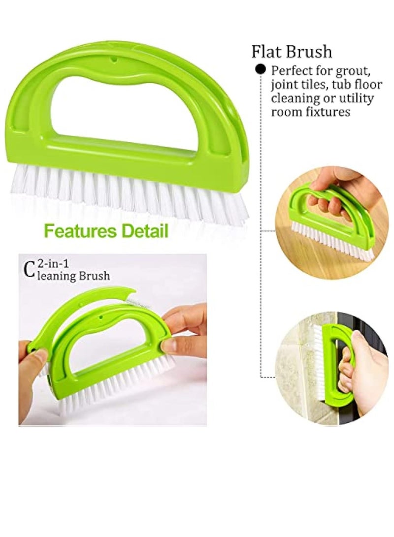 Hihonor Grout Cleaner Brush (4 in 1) Tile Cleaner Brush Supplies to Deep Clean Tile Lines, Detail Kitchen, Scrub Bathroom, Shower Home Detail and Grout Cleaner Brushes Set  - Image 4