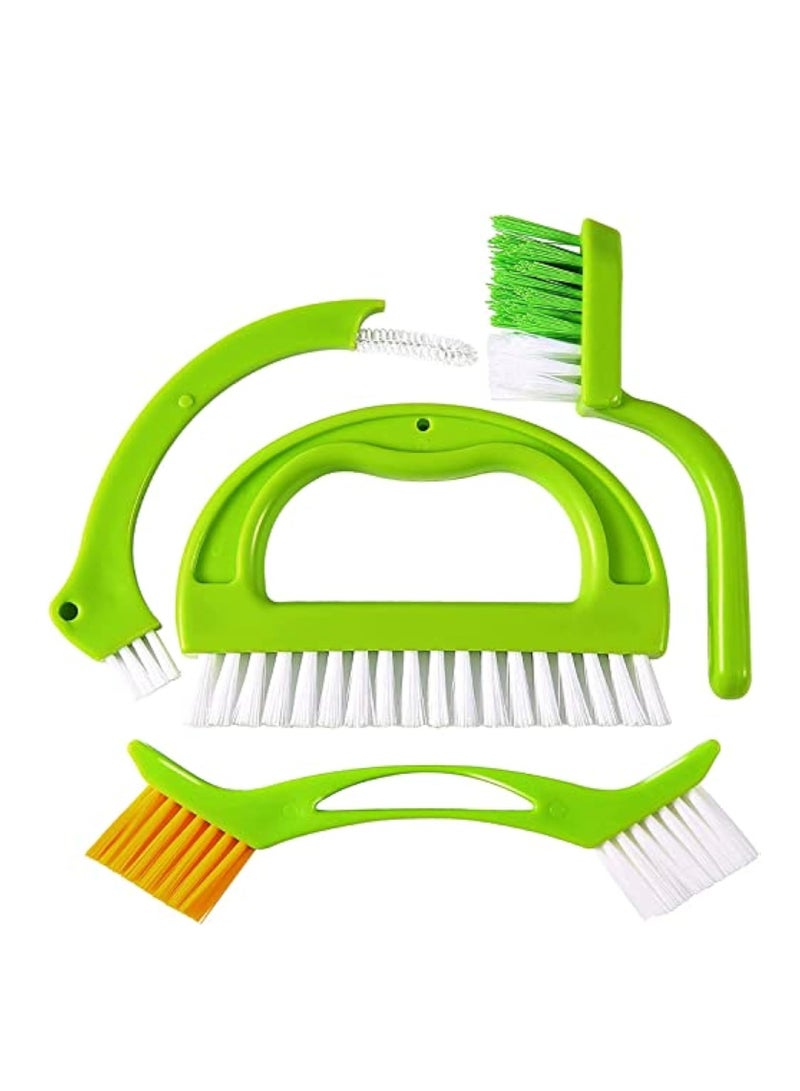 Hihonor Grout Cleaner Brush (4 in 1) Tile Cleaner Brush Supplies to Deep Clean Tile Lines, Detail Kitchen, Scrub Bathroom, Shower Home Detail and Grout Cleaner Brushes Set  - Image 1