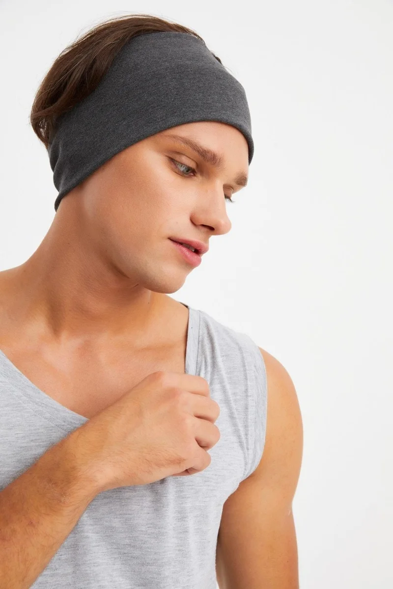 Butikgiz Smoked Men's Cotton Thermal, Non-Slip, Sweatproof, Ultra Light, Sports Hair Band Bandana Buff
