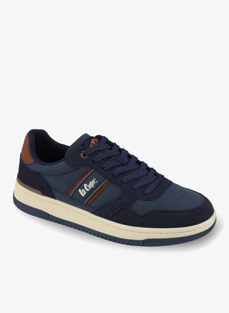 لي كوبر Men Logo Print Lace-Up Ankle Sneakers