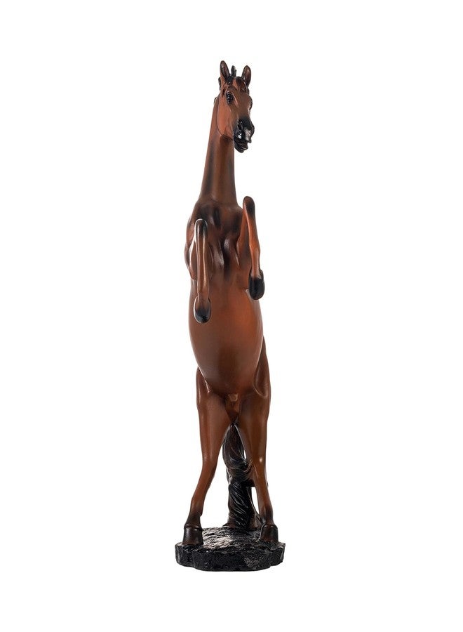 Lukitas Jumping Horse Statue and Sculpture, Decorative Galloping Horse Figurine, Creative Desk Ornament for Living Room Office Home Decor, Equestrian Choice for Horse Lovers, Dark Brown, Resin 14'' - Image 5