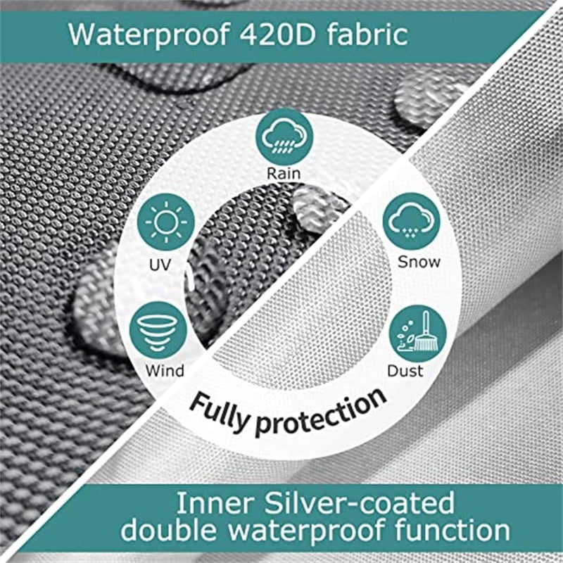 STARTWO Covolo 2Pack Washer Dryer Cover, Waterproof Washing Machine Cover Dustproof Thickening for Front-Loading Machine, Washer and Dryer Covers W27 D33 H39 inch (Grey) - Image 4
