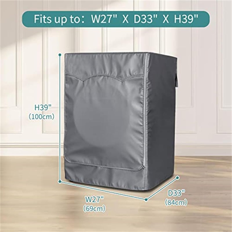 STARTWO Covolo 2Pack Washer Dryer Cover, Waterproof Washing Machine Cover Dustproof Thickening for Front-Loading Machine, Washer and Dryer Covers W27 D33 H39 inch (Grey) - Image 2
