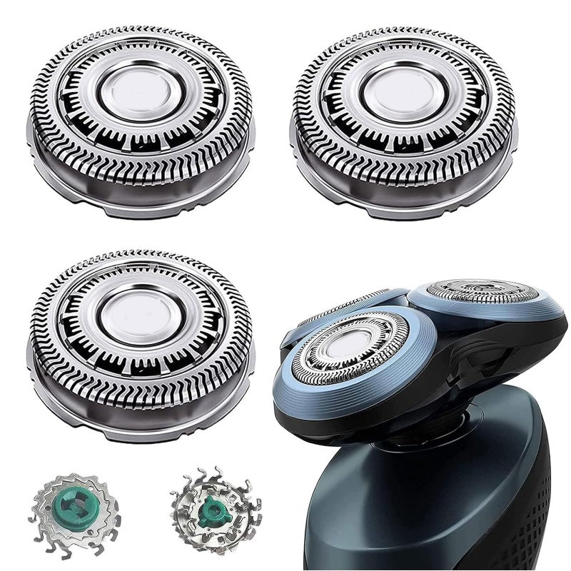 Gleway SH60 Replacement Head Blades Series 6000 Compatible with Philips 6000 Series Electric Shaver Razors Replacement Blades for Series 6000 Shaver Cleaning Brush for S6880/81 S6810/82 S6850/85 - Image 1