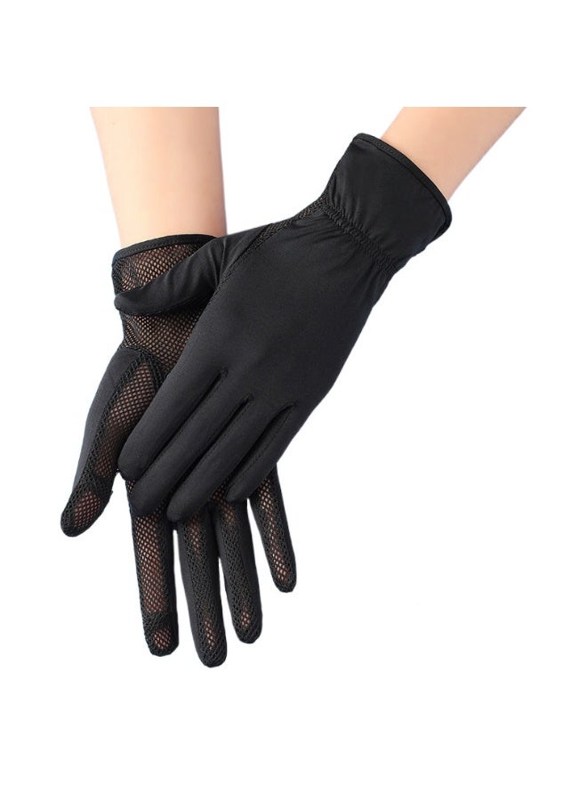 Women Summer UV Protection Gloves Openable Finger Sunblock Driving Gloves Touchscreen Mittens - Image 2