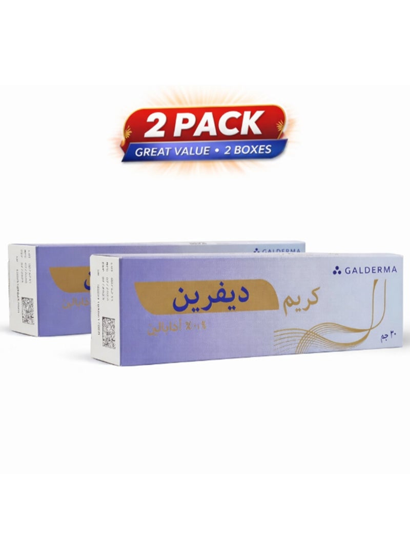 Pack of 2 Differin 0.1% Cream 30 Gm