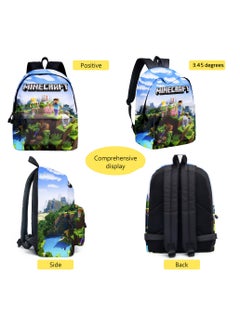 General My world Minecraft primary and secondary school students schoolbag children's backpack cartoon animation backpack pencil bag  - Image 2