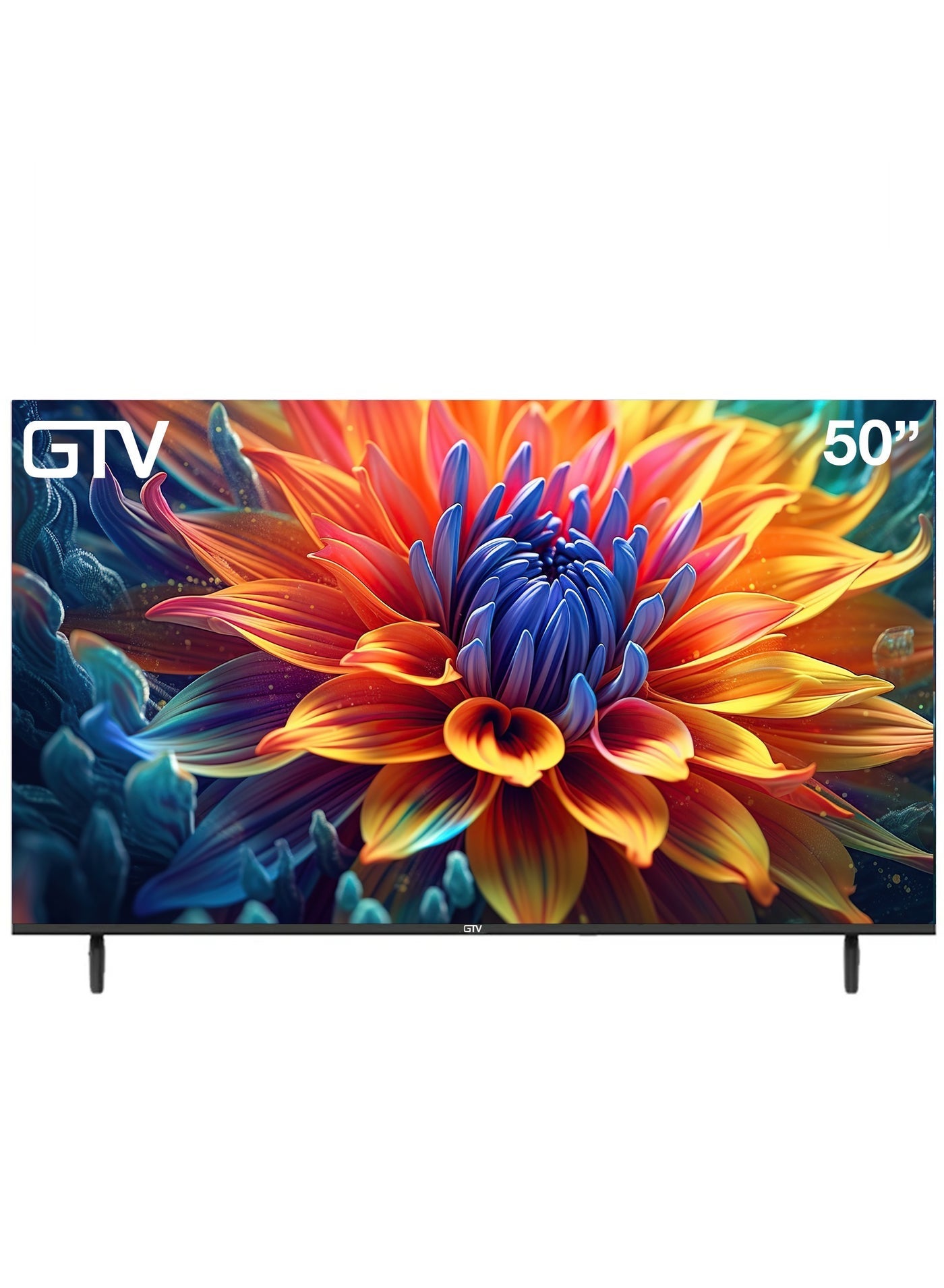 GTV 50 Inch Frameless 4K UHD Smart LED TV, Black - GTV50SAWOR