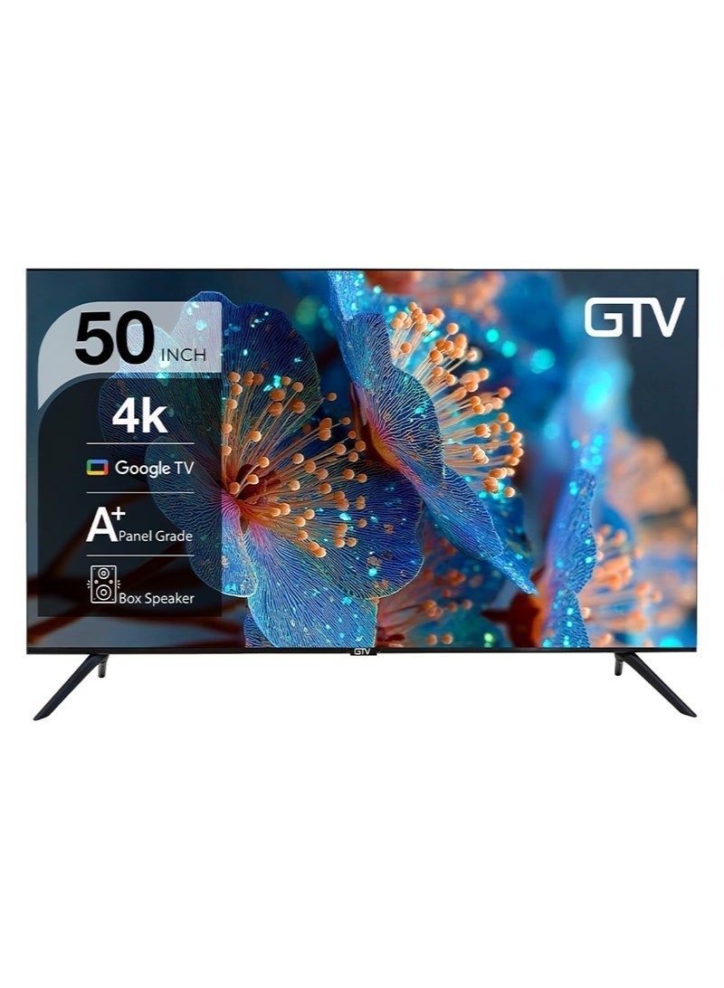 جي تي في تلفزيون جي تي في 50 بوصة بدون إطار 4 كيه الترا اتش دي ليد، أسود - GTV50SAWOR - Image 1