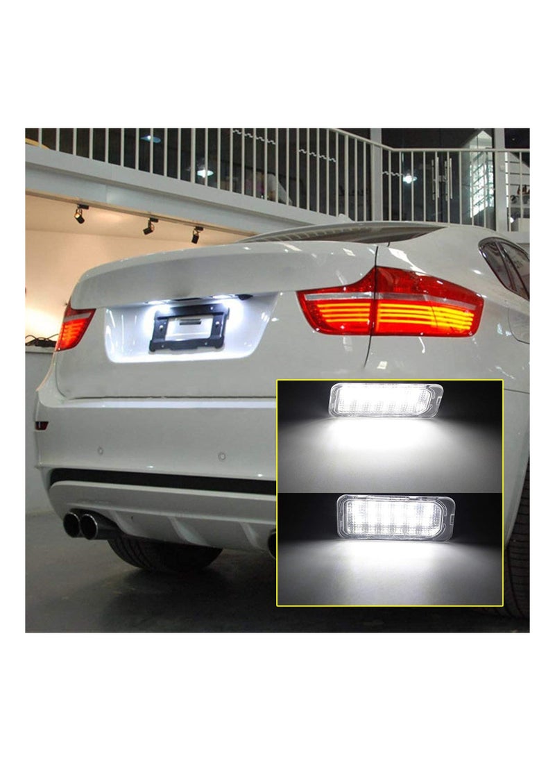 MUNTAQI 18 SMD Bulb Number Plate Lights, 2PCS Bright LED License Plate Lamps LED License Plate Light Lamps Car LED SMD Bulbs for F-ord Fiesta Focus C-Max Mondeo Galaxy S-Max Kuga J-Aguar XJ XF 542119 - Image 5