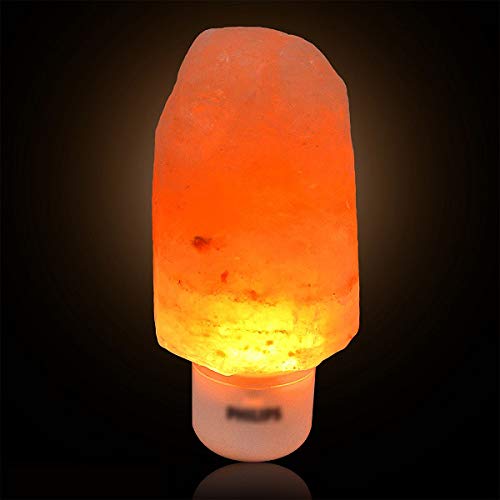 Crystu Natural Himalayan Rock Salt Night Light Lamp | Decorative Wall Plug in Lamp Warm Orange Glow (Orange, 1 Pc) - Image 5