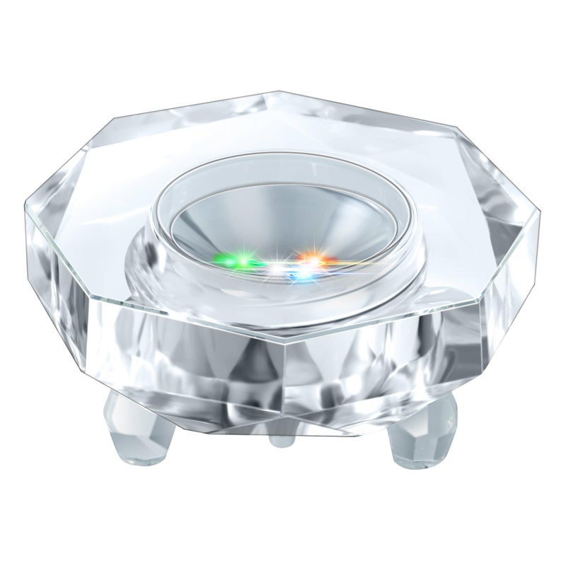 IFOLAINA Crystal LED Light Base Multicolor Changing Pedestal Color Show Stand Lighted Display Plate AC Power for 3D Glass Art Octagon Light Base - Image 1