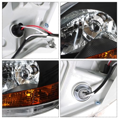 Silscvtt Driver and Passenger Side Replacement for Toyota Yaris 2007-2011 Black Housing Reflector 8117052740 8113052750 Headlights Assembly - Image 4