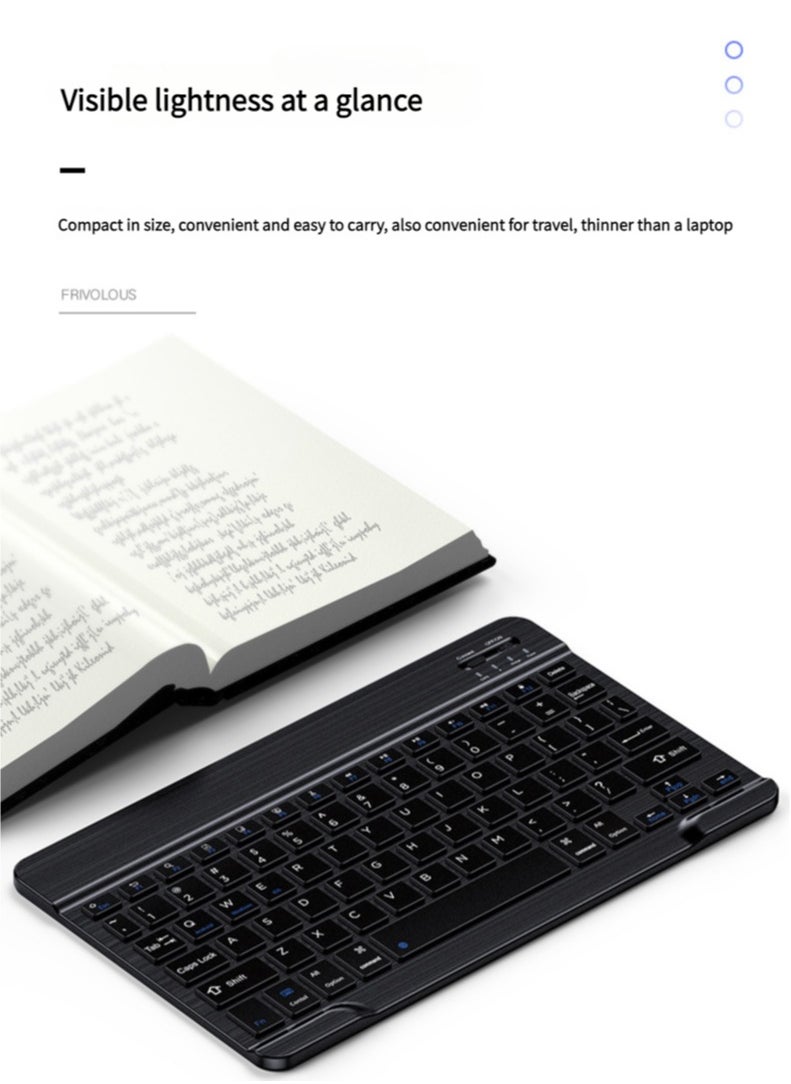 【Rechargeable Bluetooth Keyboard And Mouse Combo】Ultra-Slim And Portable Wireless Mouse And Keyboard Combo, Compatible With Windows/Mac/Android 10.0 And Above/Ios13 And Above, Unlimited Models And Brands, Suitable For Tablets, Mobile Phones, Iphone, Ipad Pro, Air Mini, Ipad Os Ergonomic Design Black