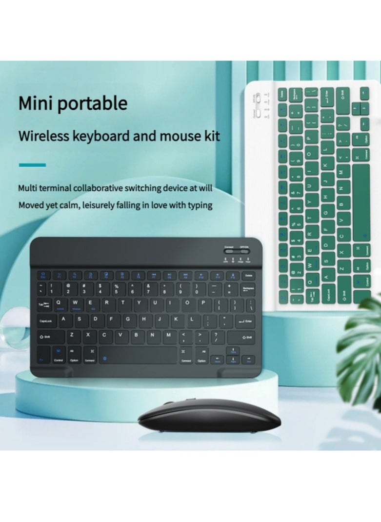 Generic 【Rechargeable Bluetooth Keyboard And Mouse Combo】Ultra-Slim And Portable Wireless Mouse And Keyboard Combo, Compatible With Windows/Mac/Android 10.0 And Above/Ios13 And Above, Unlimited Models And Brands, Suitable For Tablets, Mobile Phones, Iphone, Ipad Pro, Air Mini, Ipad Os Ergonomic Design Black  - Image 5