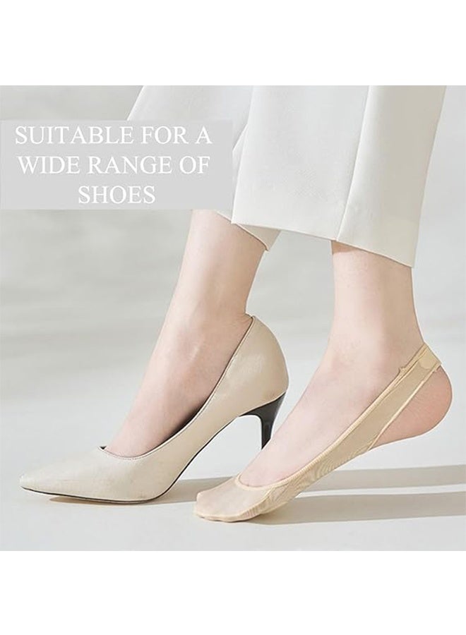 4 Pairs No Show Slingback Socks Ultra Low Cut Liner Socks With Sling No Show Half Socks For Heels - Image 3
