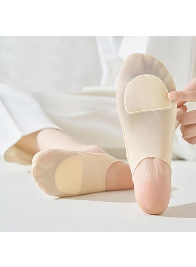 4 Pairs No Show Slingback Socks Ultra Low Cut Liner Socks With Sling No Show Half Socks For Heels - Image 2