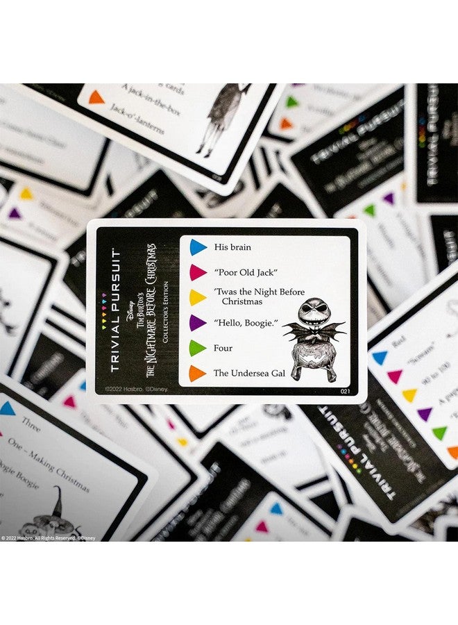 USAopoly تريفيا بيرسويت: ديزني تيم برتون's الكابوس قبل عيد الميلاد | لعبة لوحية تريفيا قابلة للجمع تحتوي على 420 سؤال من فيلم التوقف الكلاسيكي | لعبة ومواد مرخصة رسميًا من ديزني - Image 4