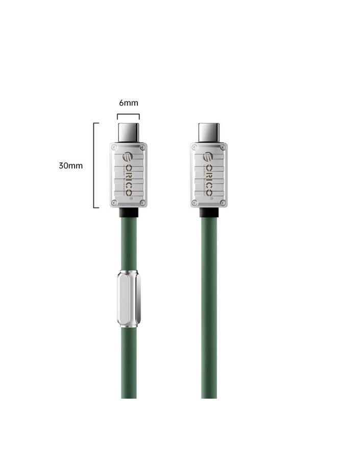 Orico 240W full-function Type-C data cable, dual-head mobile phone charging cable, 8K high-definition screen projection, 40Gbps transmission for lPhone 15/15 Pro/15 Plus/15 Pro Max, MacBook Pro, Samsung Galaxy S22/S10, Pixel, LG - Image 2