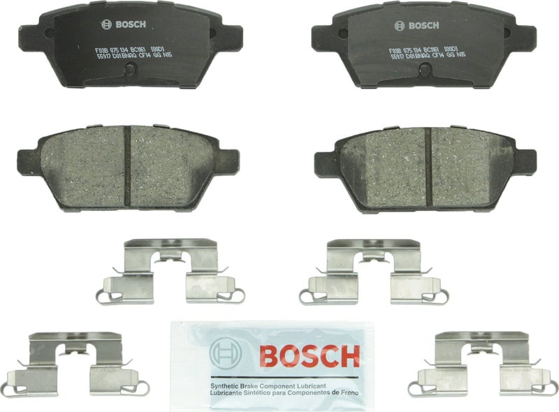 BOSCH مجموعة وسادات الفرامل السيراميكية الهادئة من بوش BC1161 - متوافقة مع فورد فيوجن المختارة؛ لينكولن MKZ، زيفير؛ مازدا 6؛ ميركوري ميلان؛ خلفي - Image 2