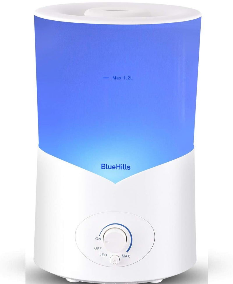 BlueHills Large 1000 ML XL Essential Oil Diffuser White Aromatherapy Humidifier 1 Liter Capacity for Big Living Area Baby Room Home Long Run Huge Coverage Area High Mist Large Size 1L A1 - Image 1