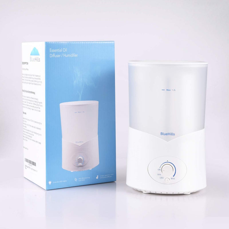 BlueHills Large 1000 ML XL Essential Oil Diffuser White Aromatherapy Humidifier 1 Liter Capacity for Big Living Area Baby Room Home Long Run Huge Coverage Area High Mist Large Size 1L A1 - Image 4