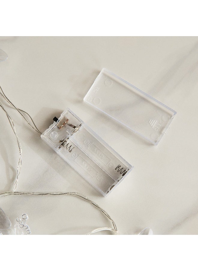 Home Box سلسلة أضواء الفراشة الشفافة من دكس مع 10 لمبات LED دافئة - Image 4