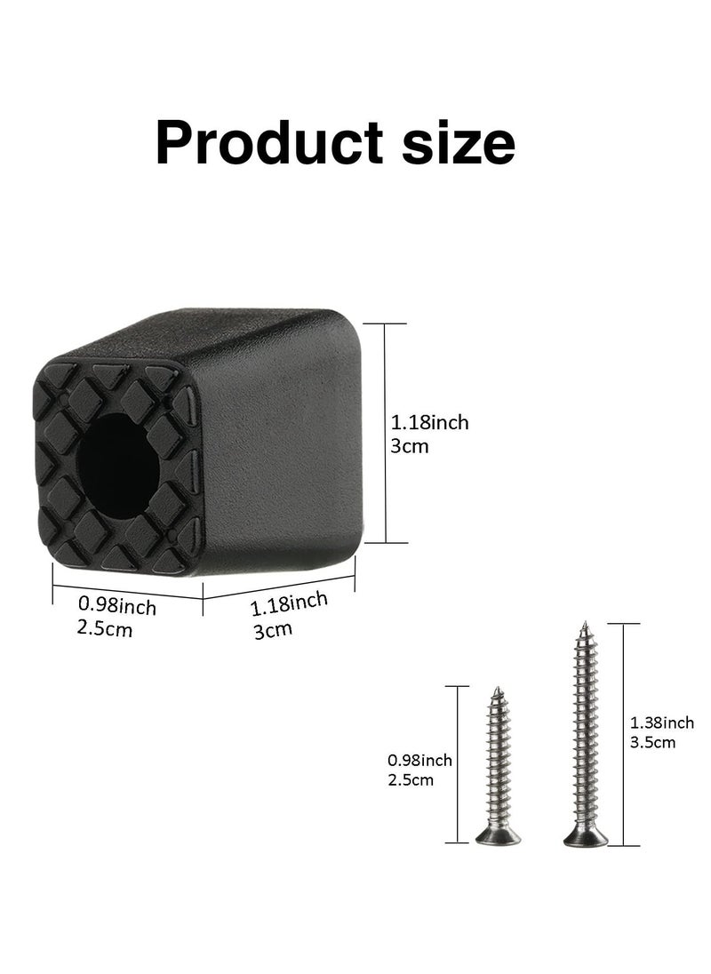 Generic - Rubber Pads for Furniture Legs - Floor Protectors, Furniture Feet， Table Legs Increase Height Non-Slip Film Rubber Mat, Indoor and Outdoor Use - Includes 16 Pads and Screws (8 Pcs, Black) - Image 1