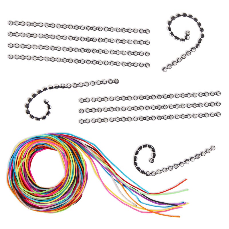 Craftabelle â€“ Friendship Sparkles Creation Kit â€“ Bracelet Making Kit â€“ 31pc Jewelry Set with Rhinestone Chains â€“ DIY Jewelry Kits for Kids Aged 8 Years + - Image 3