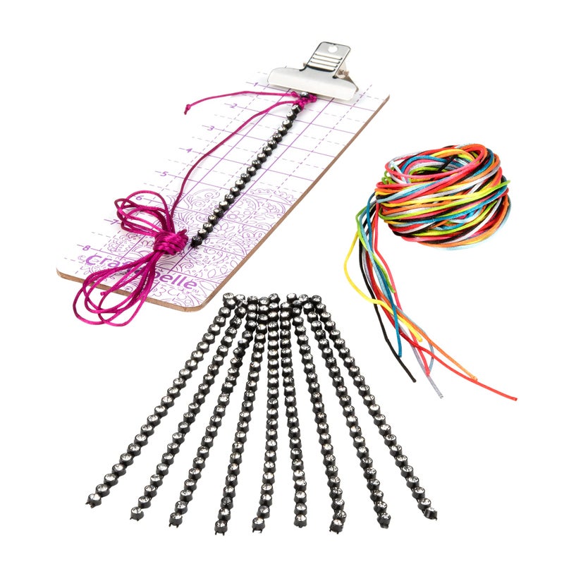 Craftabelle â€“ Friendship Sparkles Creation Kit â€“ Bracelet Making Kit â€“ 31pc Jewelry Set with Rhinestone Chains â€“ DIY Jewelry Kits for Kids Aged 8 Years + - Image 2