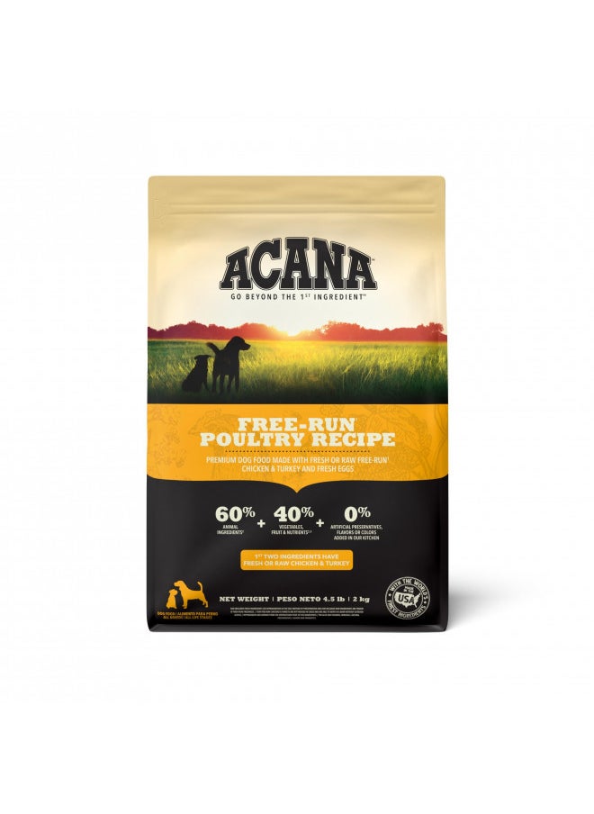 ACANA® Free Run Poultry Recipe, Grain-free Dry Dog Food, 4.5 lb - pzsku/ZE0C462031D38E62671BFZ/45/_/1731077723/54c238f2-9726-41d7-9a03-f2ebbb8df38c