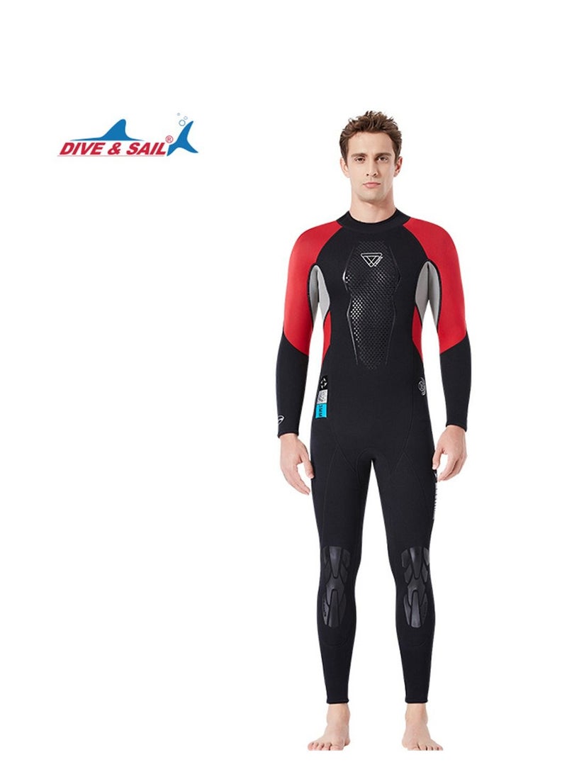 DIVE & SAIL Multifunctional One Piece Sun Protection Diving Suit Surfing And Snorkeling Jellyfish Swimsuit Red  - Image 1