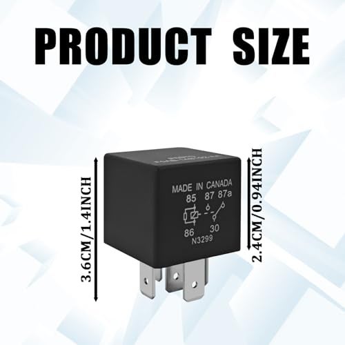 SWQS 2 PCS P6STD FOAB-14B192-AA Automotive Relays, 12V 5 Pin Fuel Pump Starter Relays for Ford F-150, Explorer, Expedition, Transit, Ensure Stable Operation of Automotive Electrical Systems - Image 2