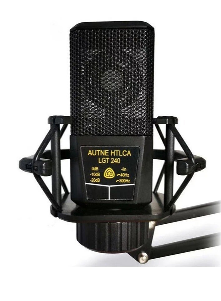 LGT240 Condenser Microphone Studio Cardioid Directional Audio Recording Mic for PC Computer Video Camera Camcorder Live Broadcast Dance Studio Recording. - Image 1